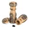 Hello Honey® Natural & Black Inlaid Circles Wood Salt & Pepper Mills Set